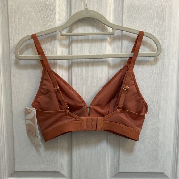LIVELY Unlined Mesh Bra Size 1 Rust Brown | 32D 32DDD 34D 34DDD | Wireless NWT - Picture 11 of 16